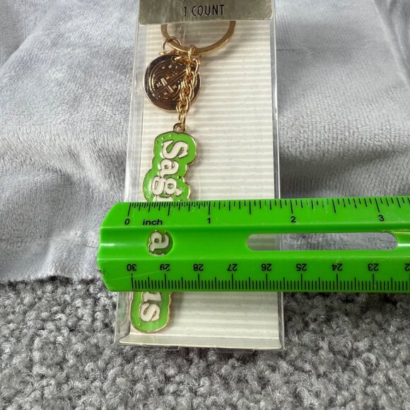 Sagittarius Zodiac Sign Keychain By Modern Expressions Green Gold Colors - Picture 12 of 16